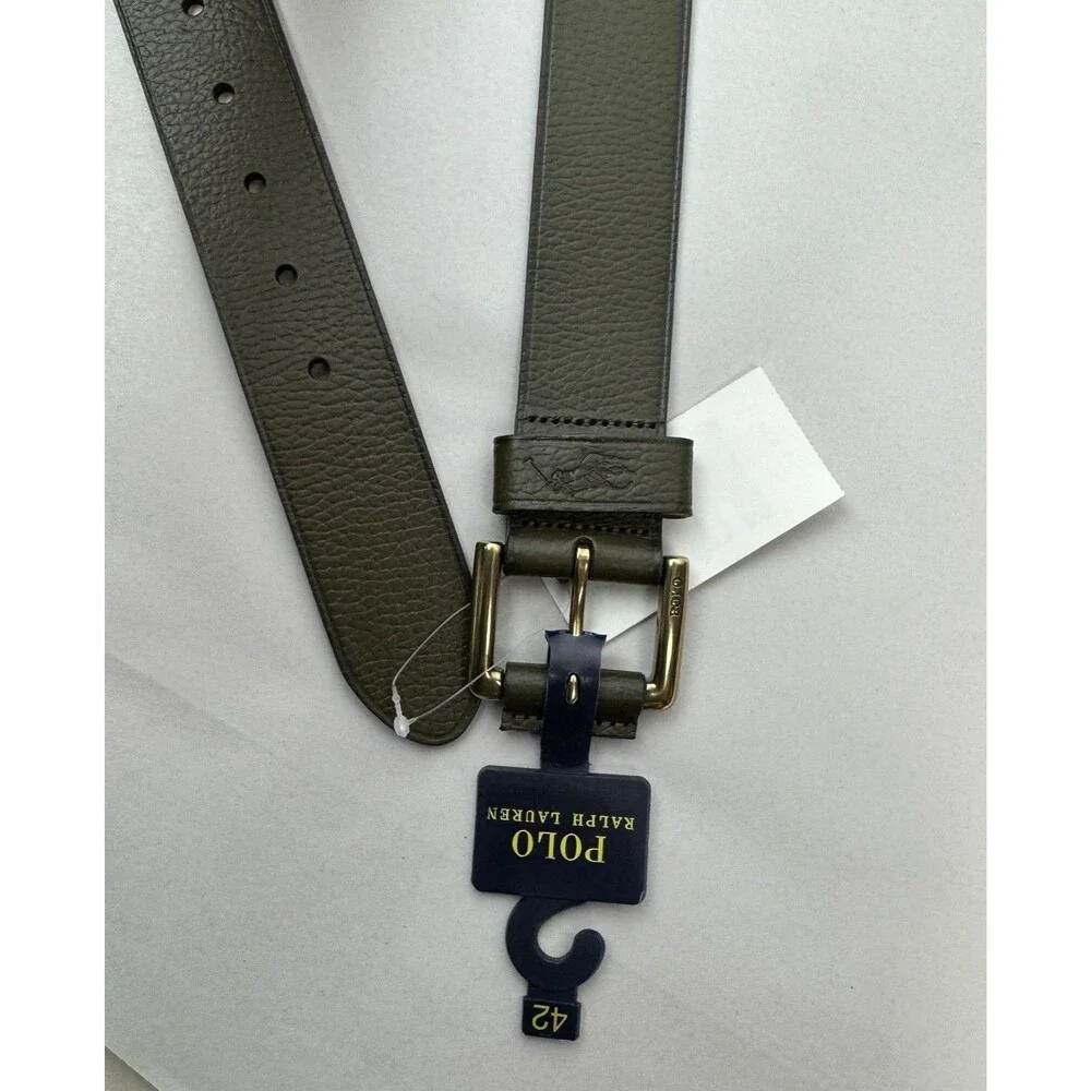 Polo Ralph Lauren Men’s Green Pebbled Leather Belt Size:42